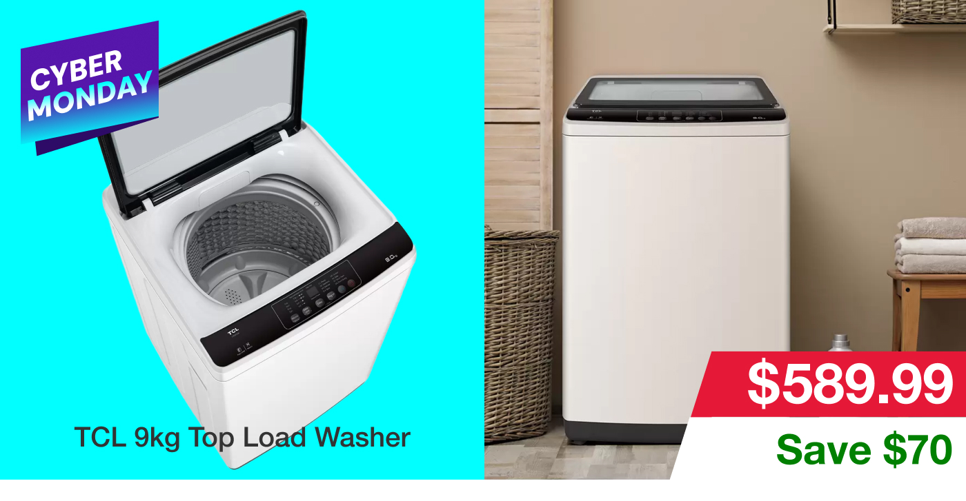 TCL 9kg Top Load Washer