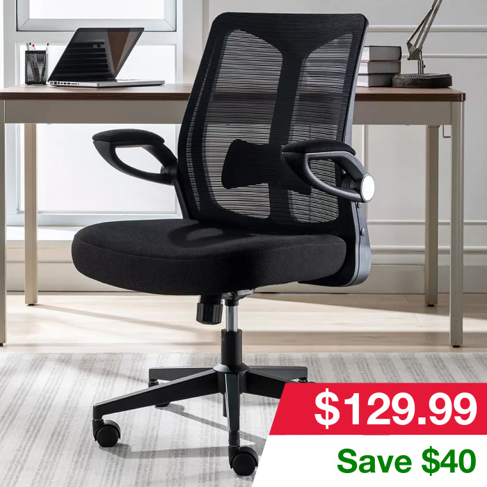 True Innovations Mesh Chair With Flip Up Arms