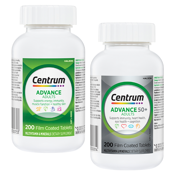 Centrum Advance and/or 50+ Multivitamin 200 count