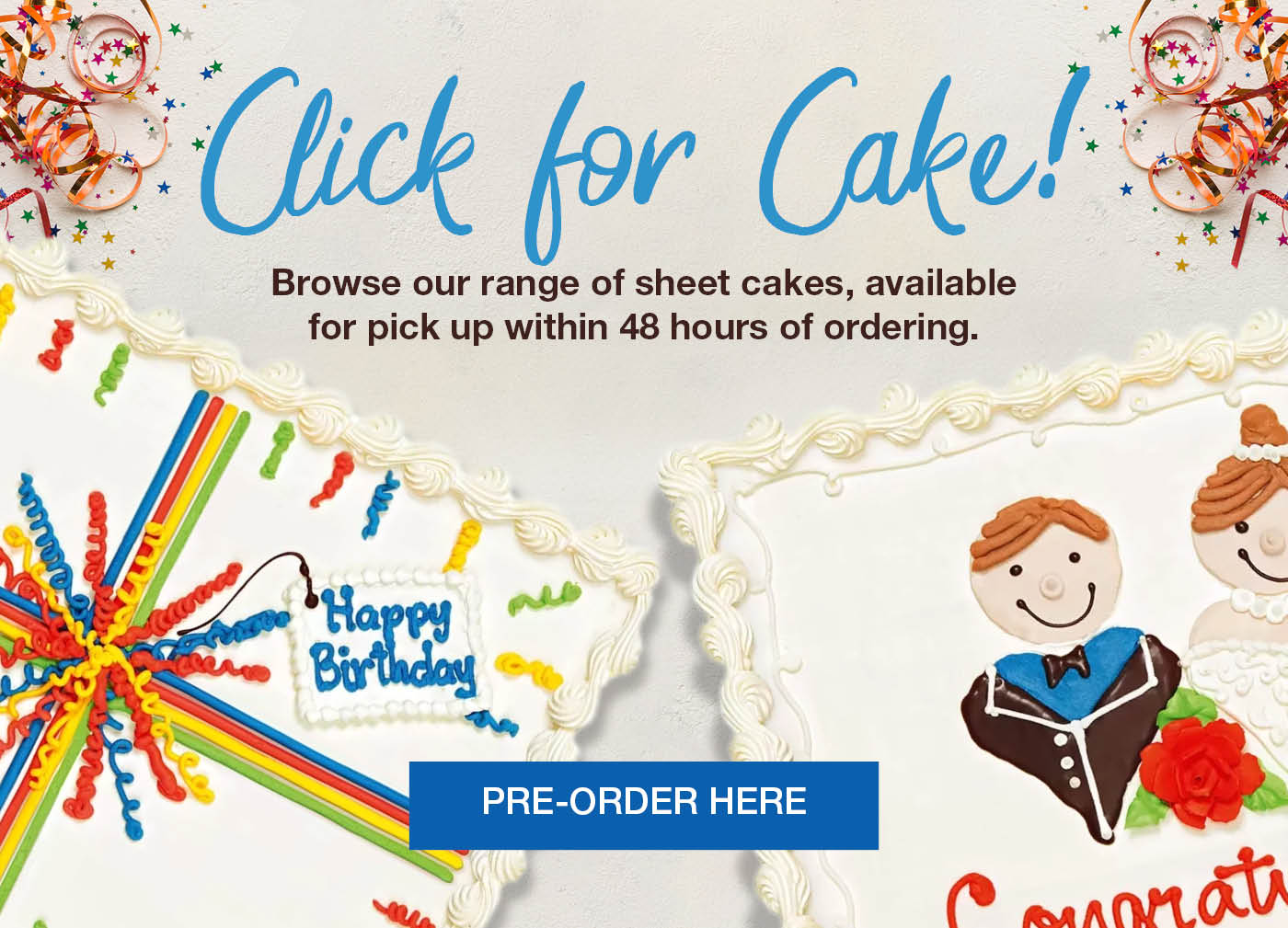 Click for cake | Banner