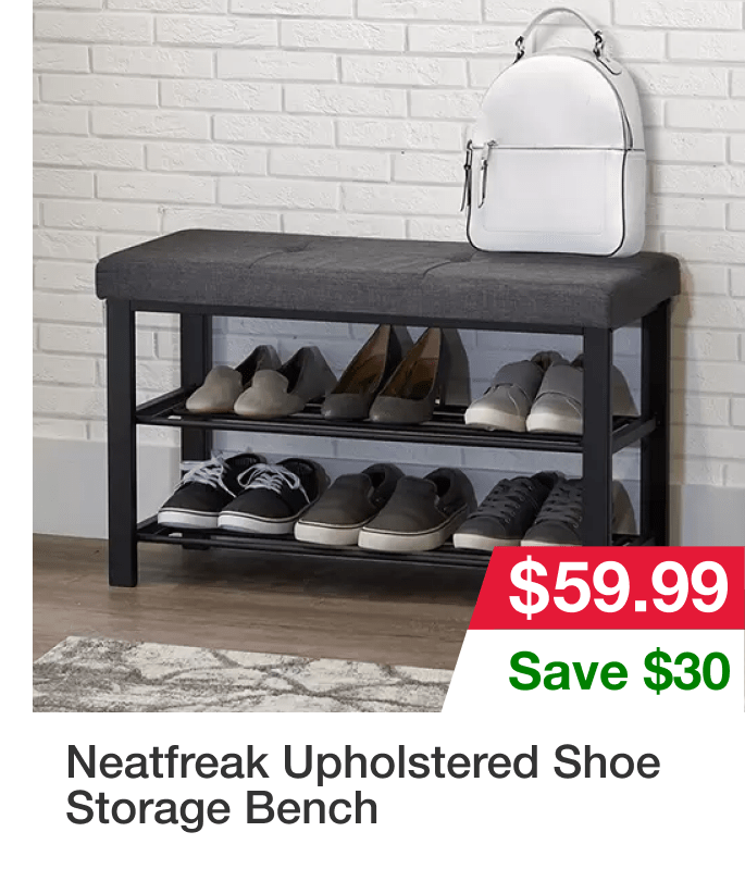 Neatfreak Upholstered Shoe Storage Bench