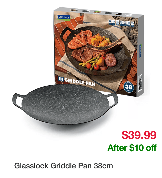 Glasslock Griddle Pan 38cm