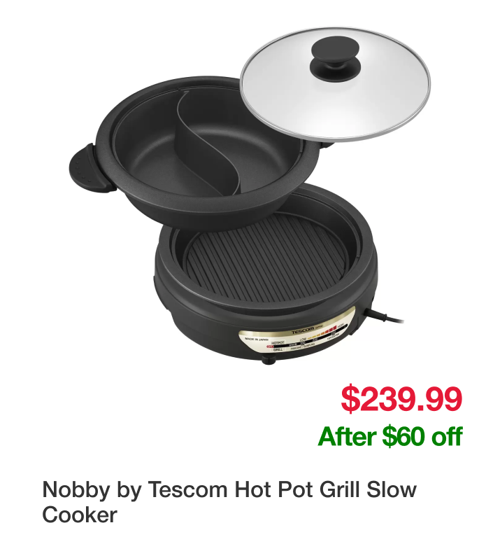 Nobby by Tescom Hot Pot Grill Slow Cooker