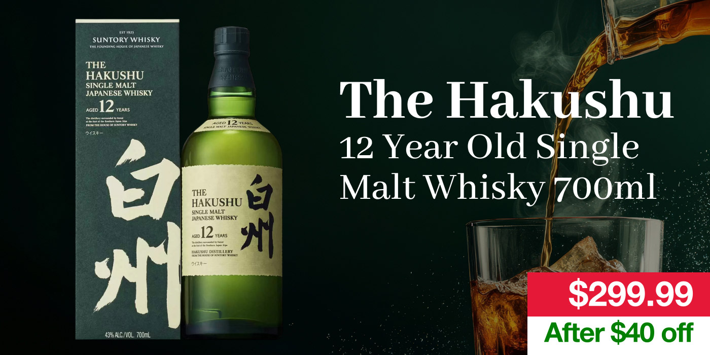 The Hakushu 12 Year Old Single Malt Whisky 700ml