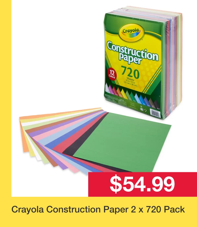 Crayola Construction Paper 2 x 720 Pack