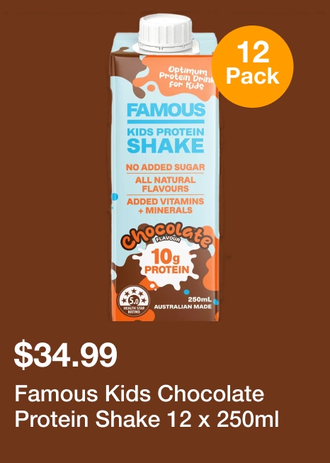 Famous Kids Chocolate Protein Shake 12 x 250ml