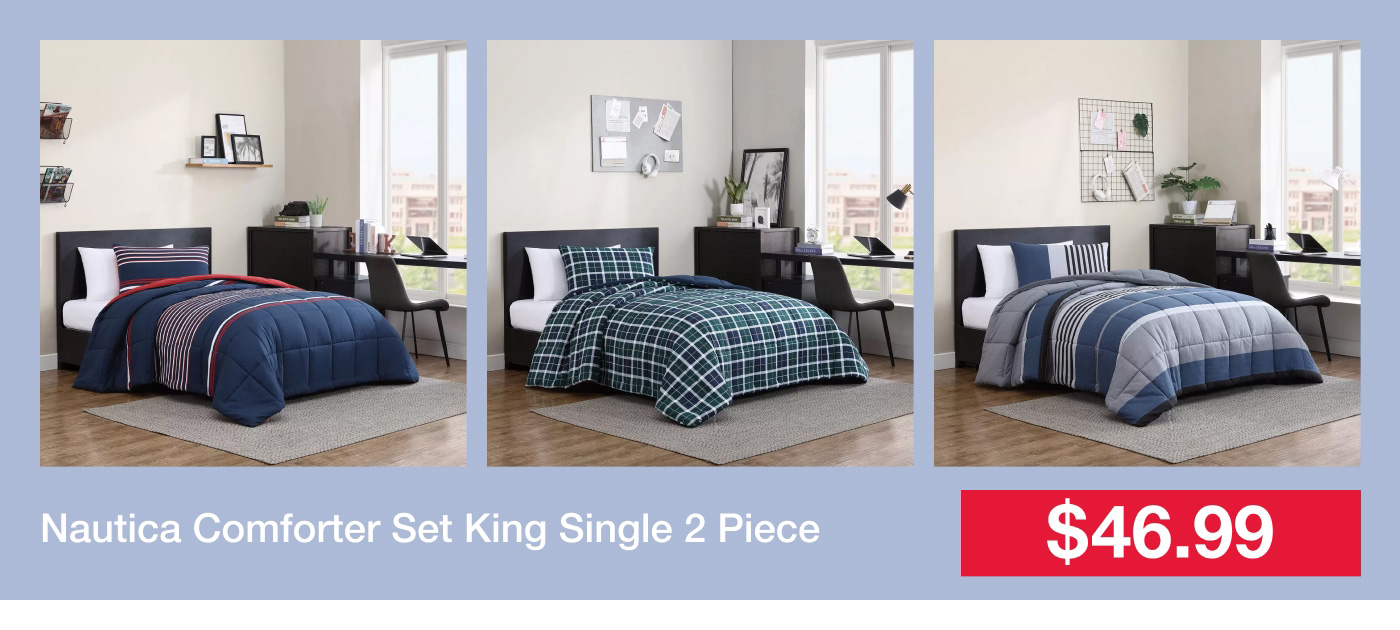 Nautica Comforter Set King Single 2 Piece