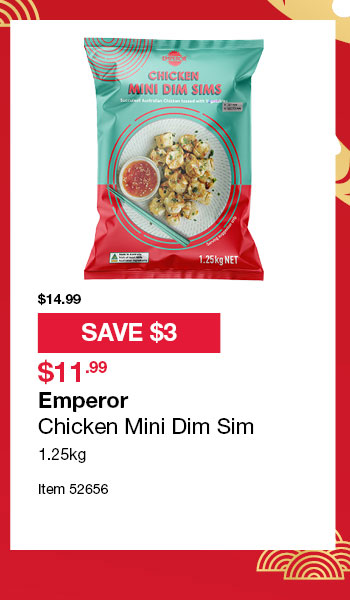 Emperor Chicken Mini Dim Sim 1.25kg