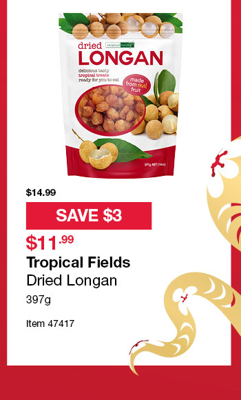 Tropical Fields Dried Longan 397g