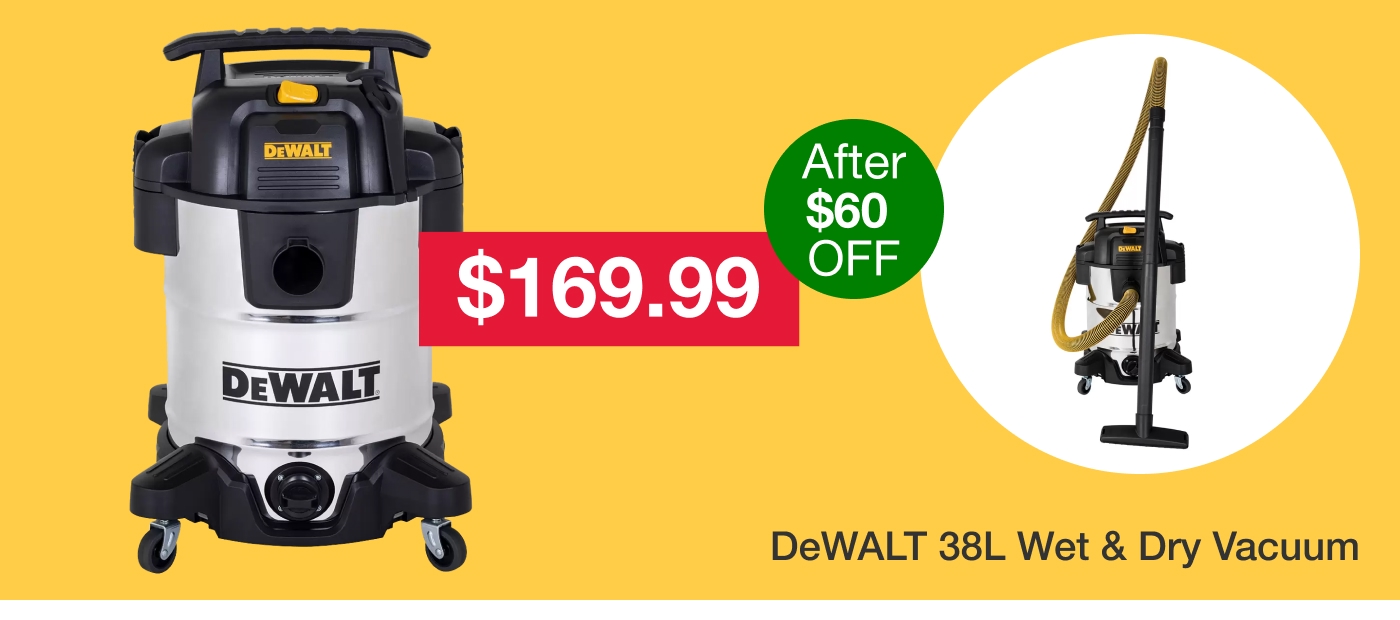 DeWALT 38L Wet & Dry Vacuum