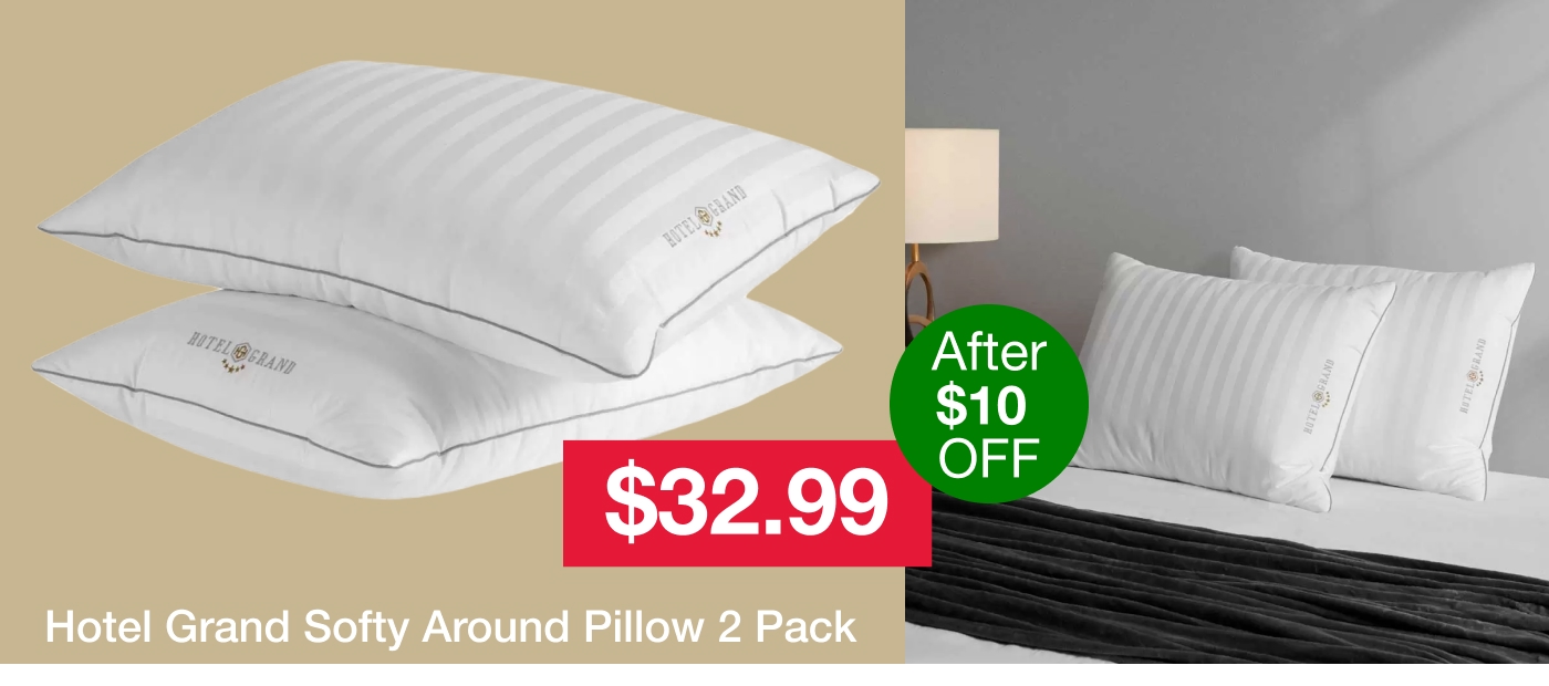 Hotel Grand Softy Around Pillow 2 Pack