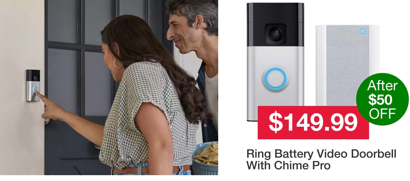 Ring Battery Video Doorbell with Chime Pro