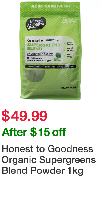 Honest to Goodness Organic Supergreens Blend Powder 1kg