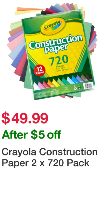 Crayola Construction Paper 2 x 720 Pack