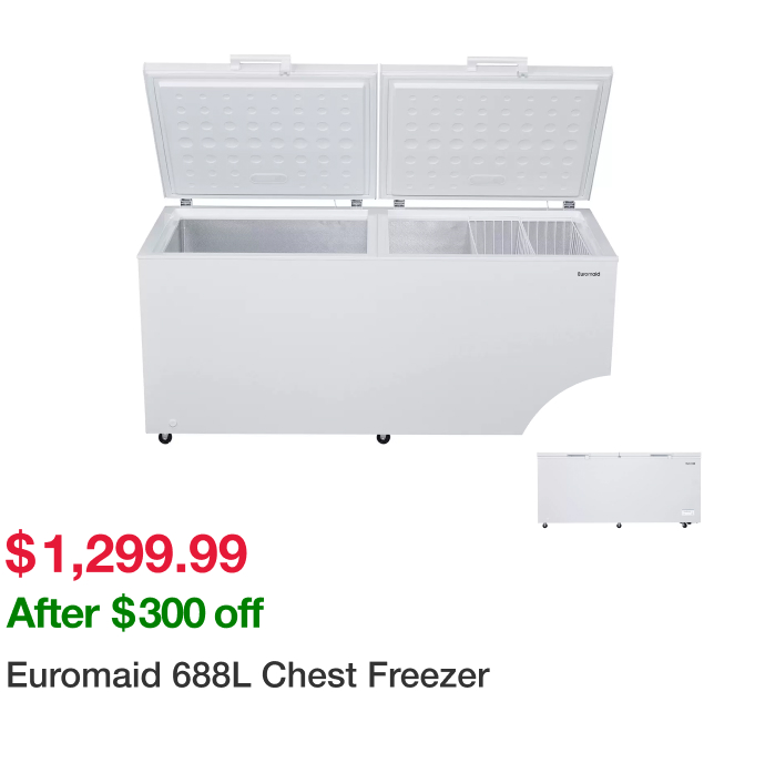 Euromaid 688L Chest Freezer 