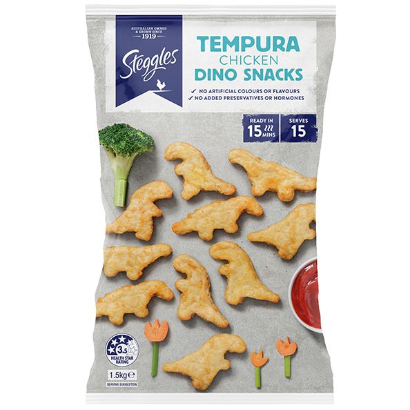 Steggles Tempura Dino Snacks 1.5kg