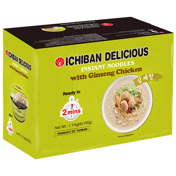 Ichiban Ginseng Chicken Noodle 6 x 185g