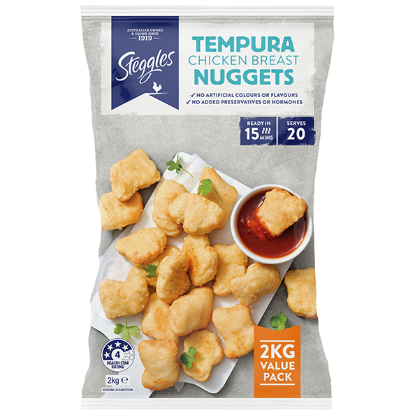 Steggles Tempura Chicken Breast Nuggets 2kg