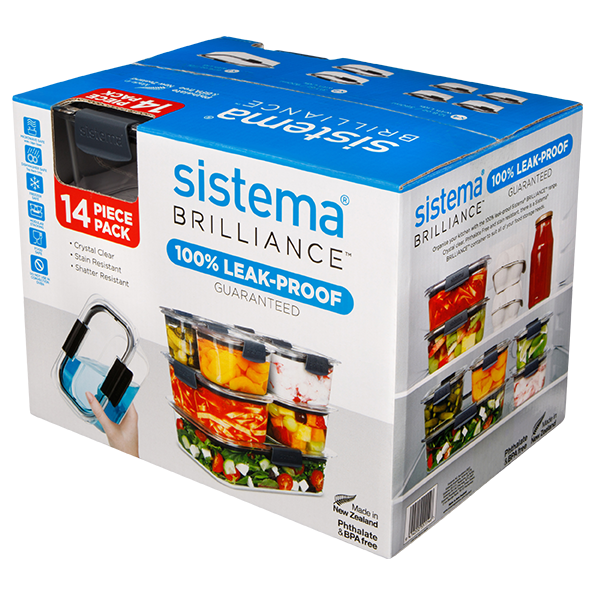Sistema Brilliance Food Storage 14 piece set