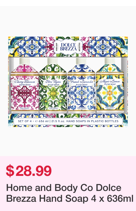 Home and Body Co Dolce Brezza Hand Soap 4 x 636ml