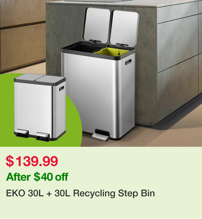 EKO 30L + 30L Recycling Step Bin