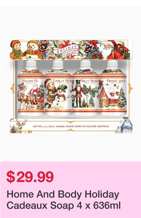 Home And Body Holiday Cadeaux Soap 4 x 636ml