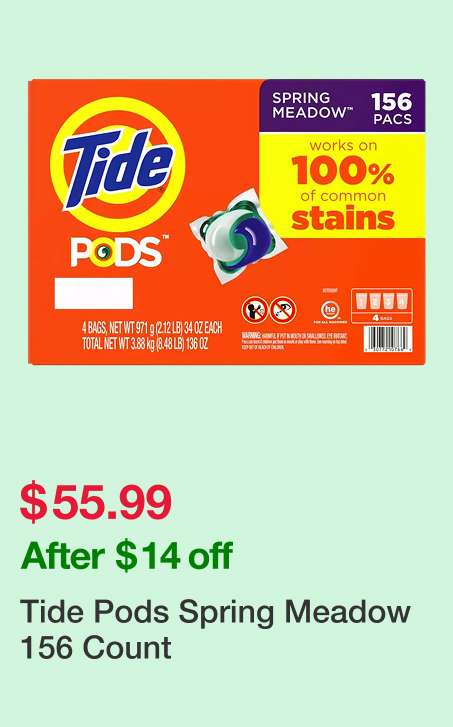 Tide Pods Spring Meadow 156 Count
