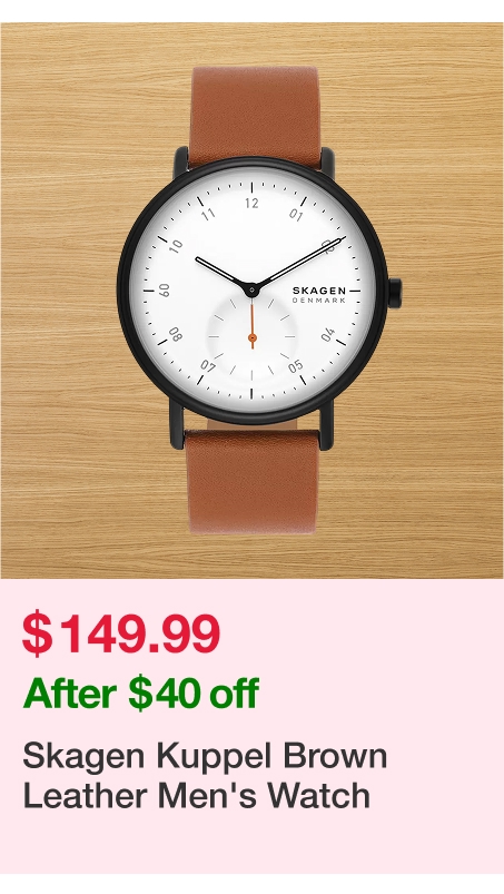 Skagen Kuppel Brown Leather Men's Watch