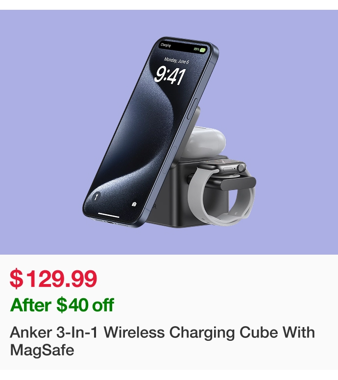 Anker 3-In-1 Wireless Charging Cube With MagSafe
