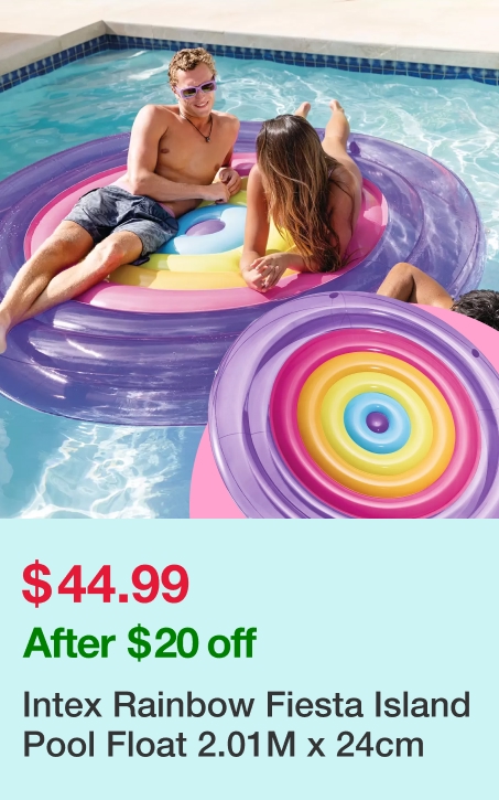 Intex Rainbow Fiesta Island Pool Float 2.01M x 24cm