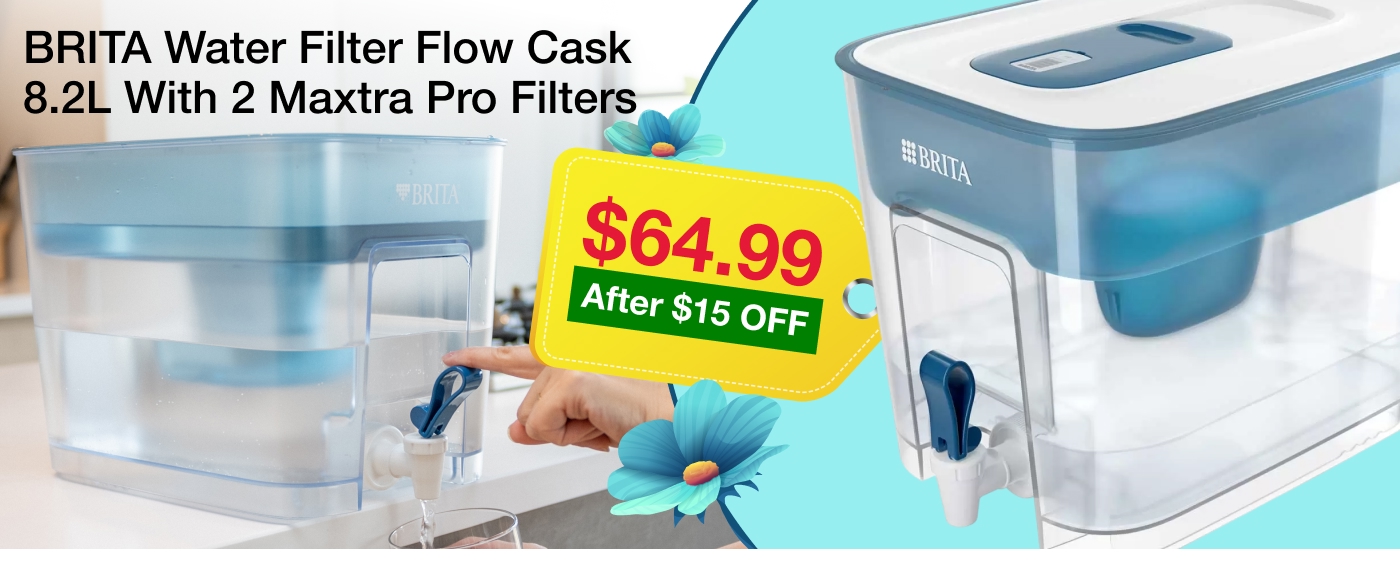 BRITA Water Filter Flow Cask 8.2L With 2 Maxtra Pro Filters