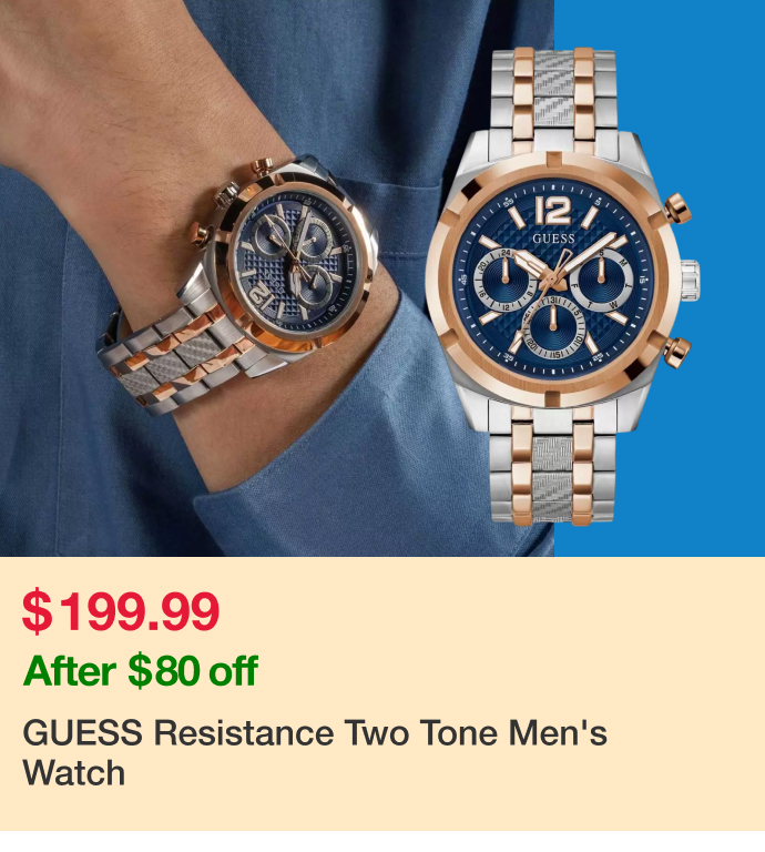 GUESS Resistance Two Tone Men's Watch