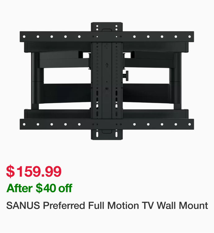 SANUS Preferred Full Motion TV Wall Mount