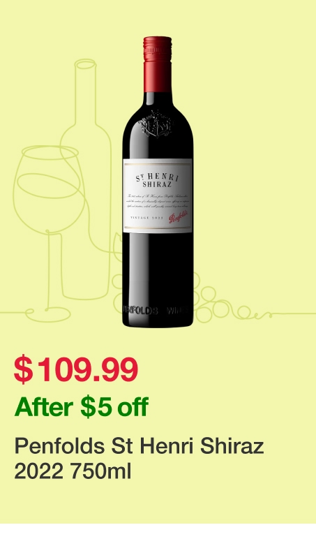Penfolds St Henri Shiraz 2022 750ml