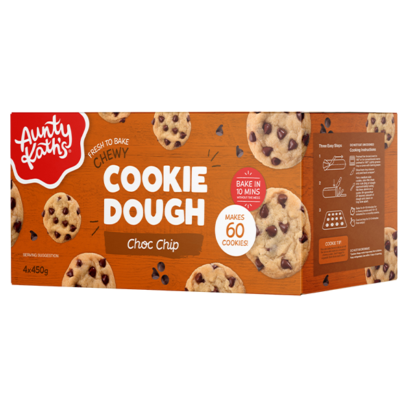 Aunty Kaths Choc Chip Cookie Dough 4 x 450g