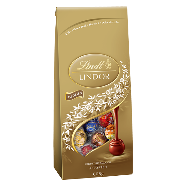 Lindt Lindor Assorted Gold Bag 606g
