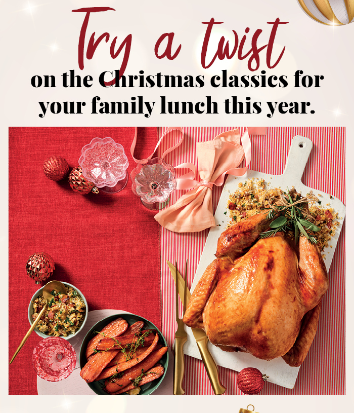 Try a twist on the Christmas classics for your family lunch this year.
