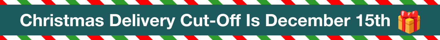 Christmas delivery cut-off is December 15th