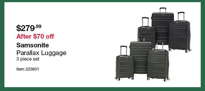 Samsonite Parallax Luggage 3 piece set
