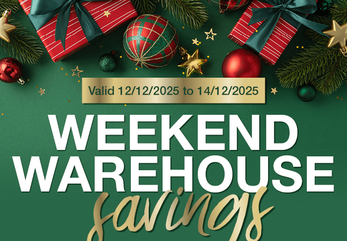 Weekend Warehouse Savings | Banner
