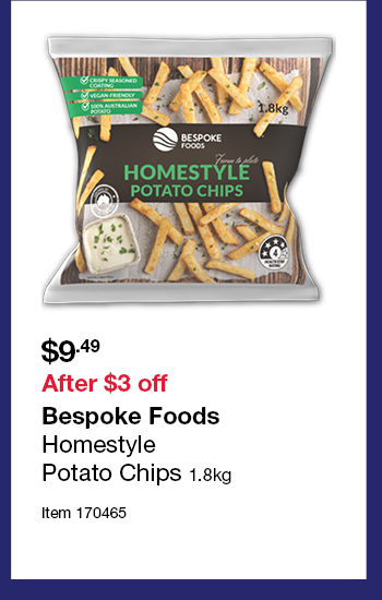 Bespoke Foods Homestyle Potato Chips 1.8kg