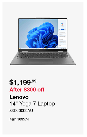 Lenovo 14” Yoga 7 Laptop 83DJ0009AU