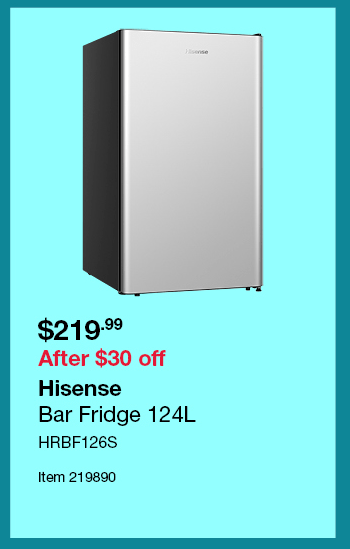 Hisense Bar Fridge 124L HRBF126S