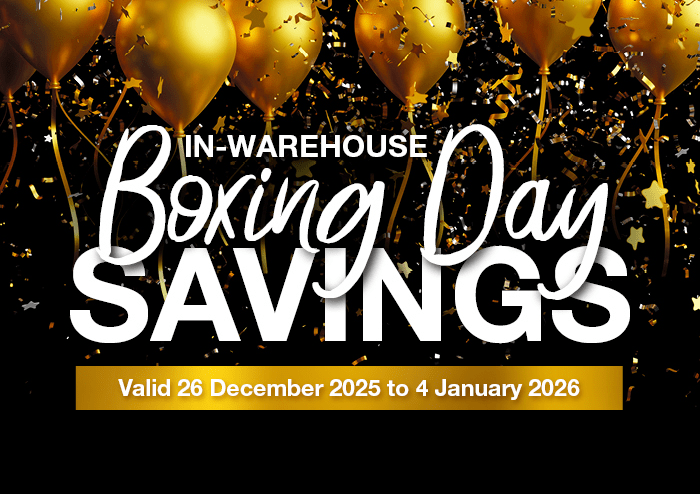 In-warehouse Boxing Day savings | Banner