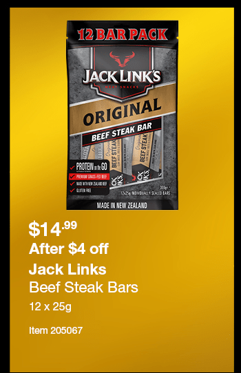 Jack Links Beef Steak Bars 12 x 25g