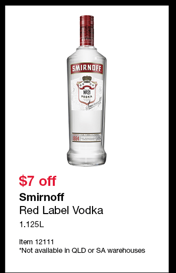 Smirnoff Red Label Vodka 1.125L
