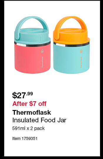 Thermoflask Insulated Food Jar 591ml x 2 pack