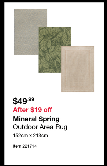 Mineral Spring Outdoor Area Rug 152cm x 213cm