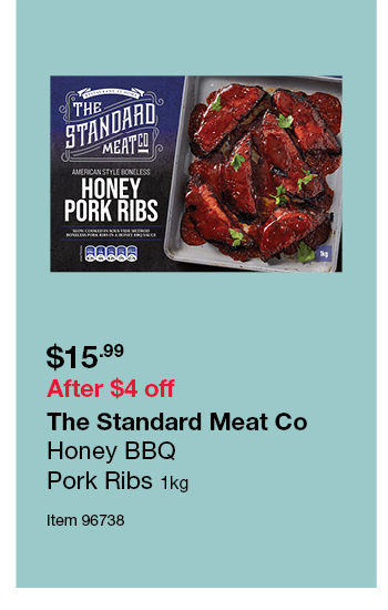 The Standard Meat Co Honey BBQ Pork Ribs 1kg