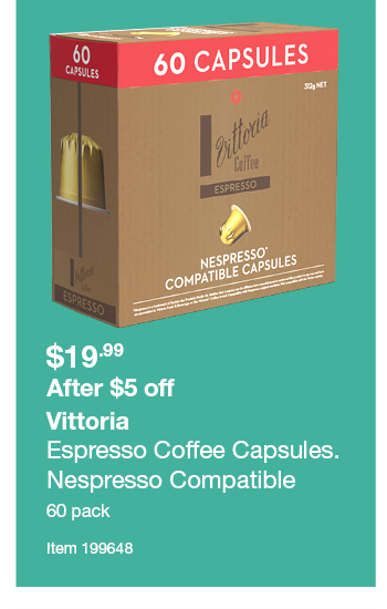 Vittoria Espresso Coffee Capsules. Nespresso Compatible 60 pack